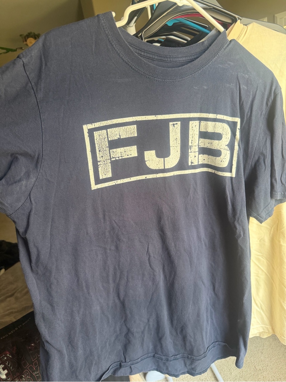 FJB Graphic Tee in Navy with White Logo